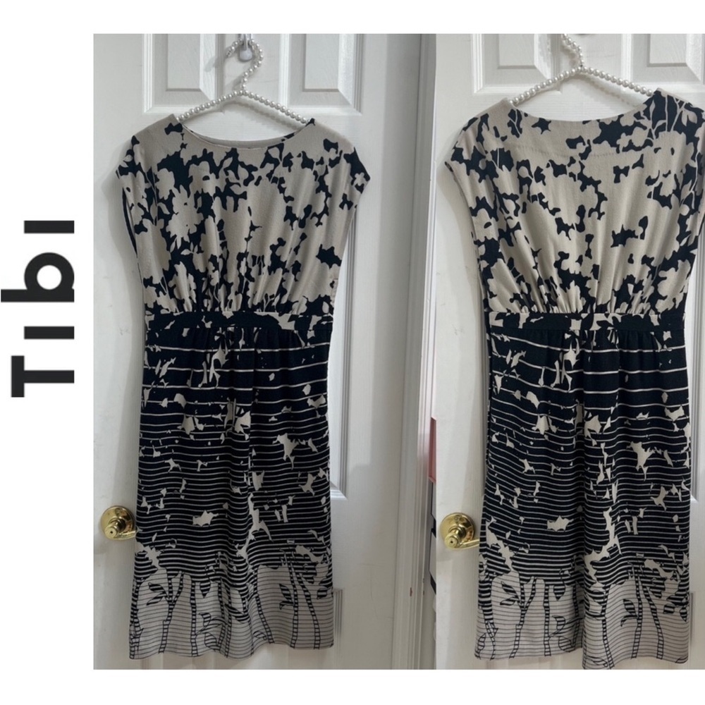 Tibi Cap Sleeve Sheath Dress